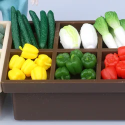 Dollhouse Mini Supermercado Prateleira para Crianças, Rack de Frutas e Vegetais Decoração de Casa de Boneca Acessórios para Móveis Brinquedos 1:12