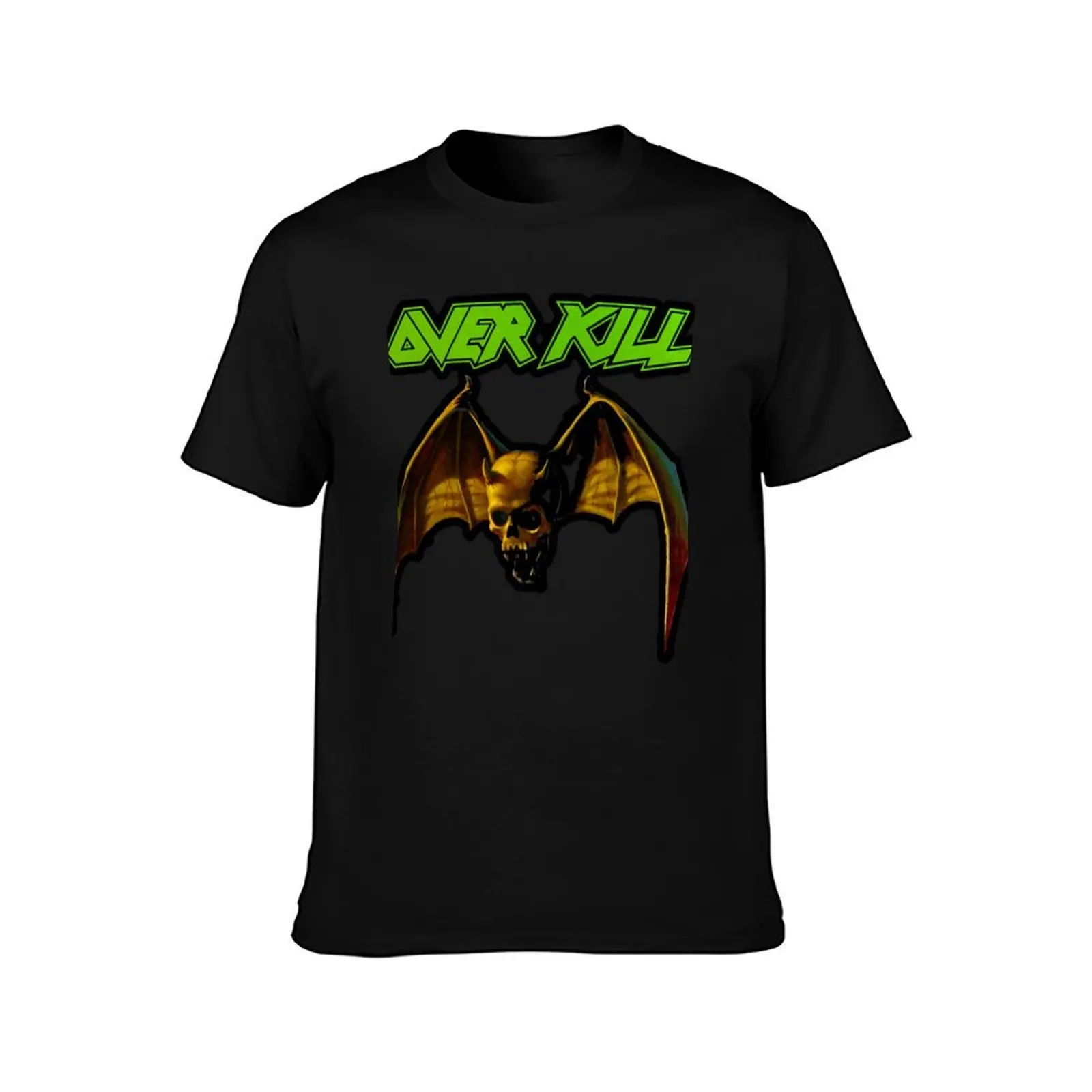 Overkill Band T-Shirt, Summer Casual Cotton Tee, Oversized Streetwear Tops, Vintage Graphic Print, Loose Fit Short Sleeve