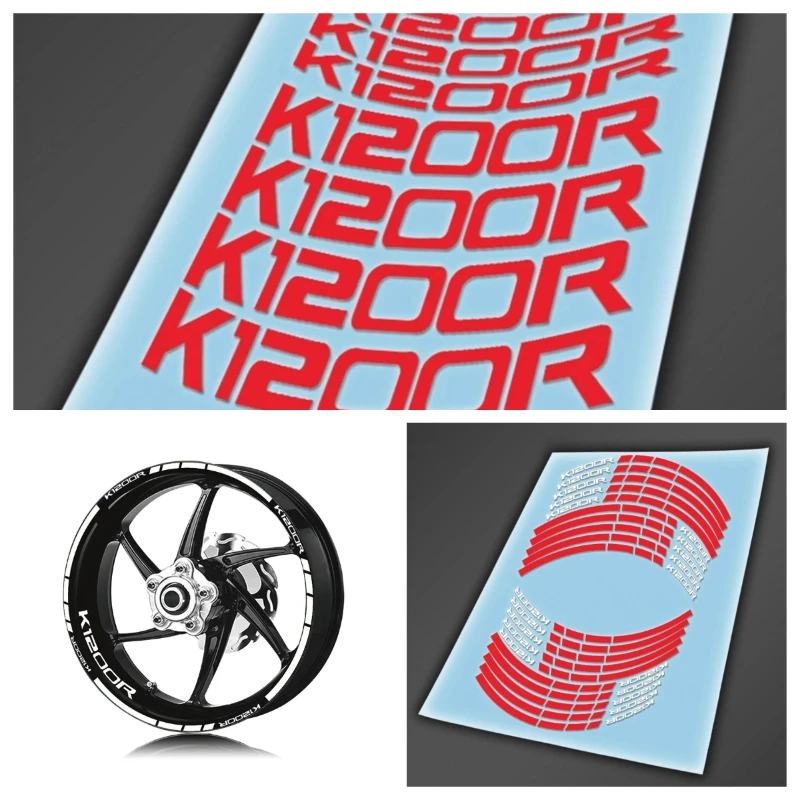 

For K1200 R k1200r Reflective Motorcycle Accessories Wheel Sticker Hub Decals Rim Stripe Tape Shock absorber stickers