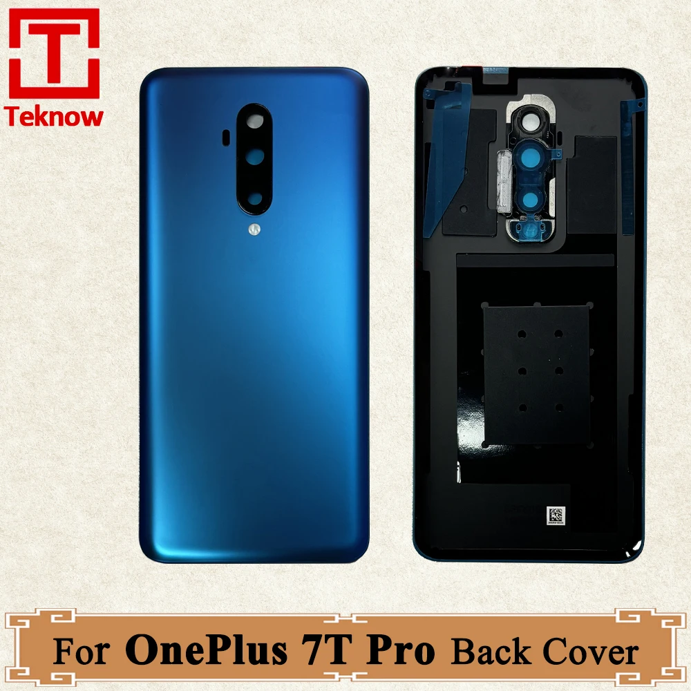 

Original For OnePlus 7T Pro Battery Glass Back Cover Replace For oneplus 7t pro Rear Housing Glass Case with Camera Lens