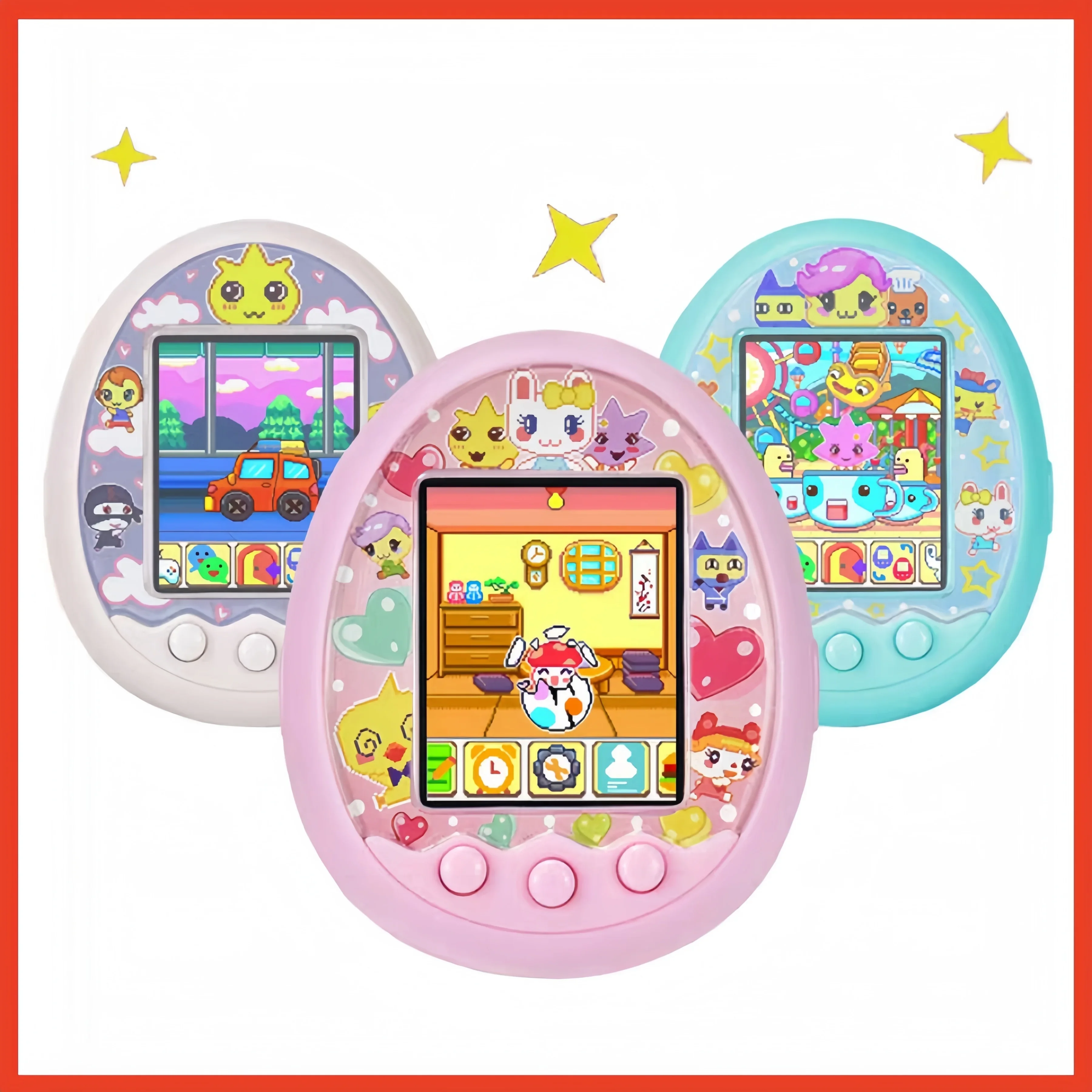 Tamagotchis Interact Toy Touma Electronic Pets schermo colorato Abs materiale sicuro per giocattoli E-pet con schermo a colori digitale Over Old