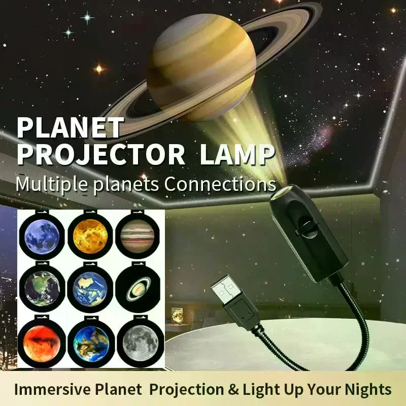 Ceiling Moon Earth Projection Atmosphere Light Starry Sky Lamp Night Light Romantic Bedroom Decoration Galaxy Projector USB