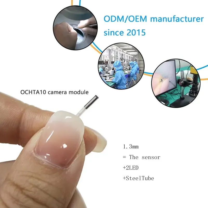 AP08 for OCHTA10 1.3mm 2 LEDs Analog Camera Module Mini NDT Inspection Camera Tiny Medical Endoscopic Camera Module view 2