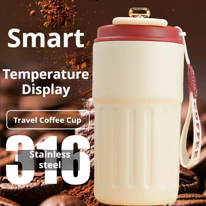 450ML LED Temperature Display Stainless Steel Thermal Water Bottle Coffee Cup Travel Vacuum Flask Keep Cold and Heat Thermal Mug