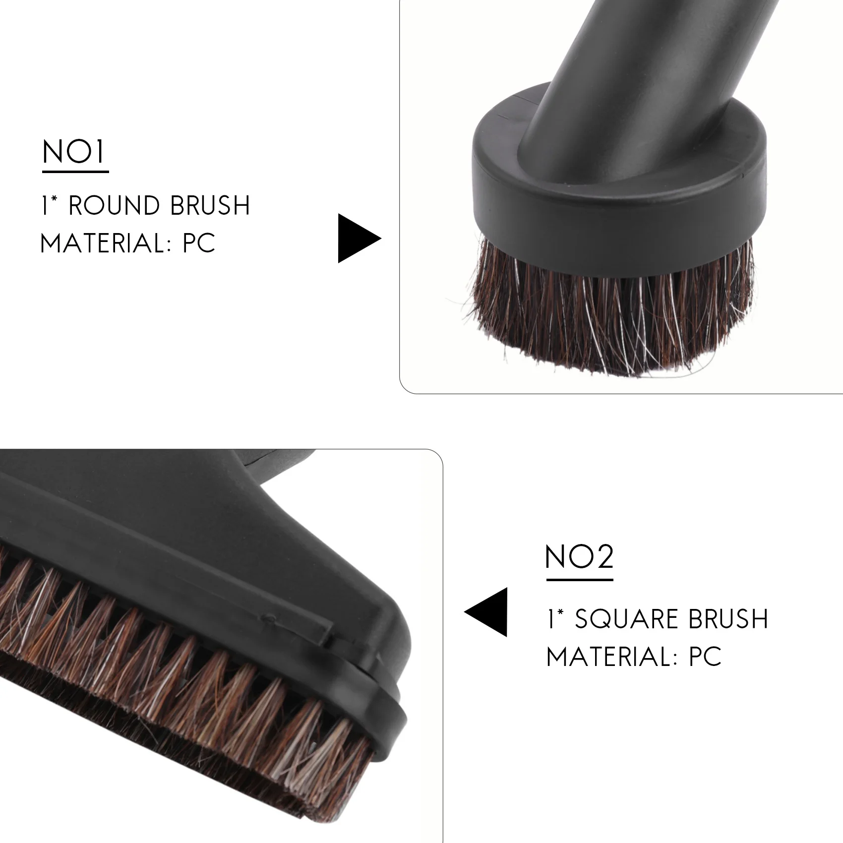 Assorted Vacuum Cleaner Brush Nozzle Horsehair Replacement Parts With 32/35Mm Adapater