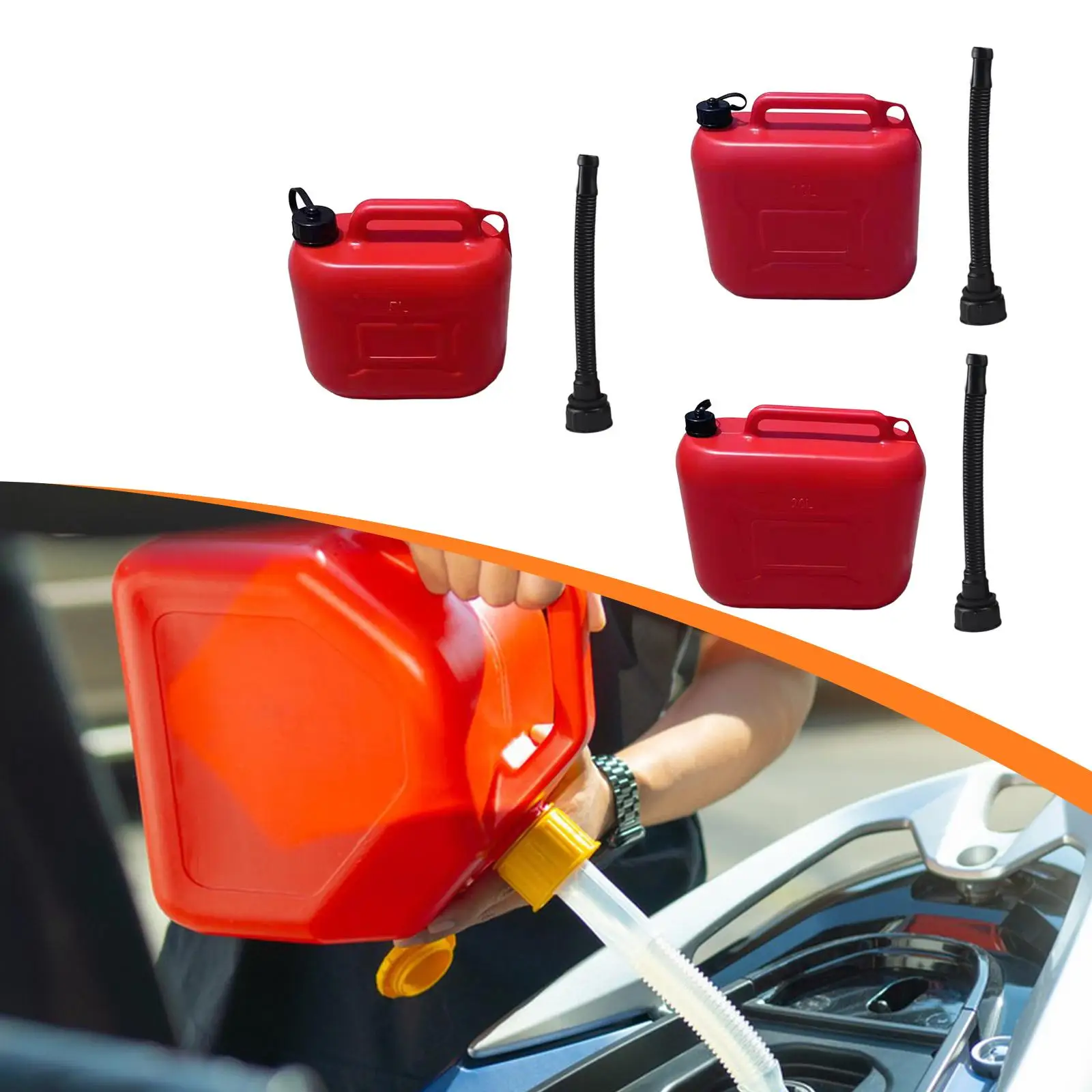 

Fuel Tank Sturdy Car Motorcycle Refueling Jerry Can for Overlanding SUV