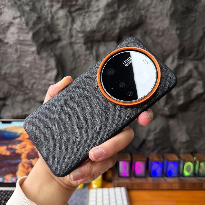 

Case For Xiaomi 17 Ultra/15/14 Ultra Shockproof Bumper Cover Simple Pattern Luxury Magnetic Back Shell For Mi 17 15 14 Pro Max