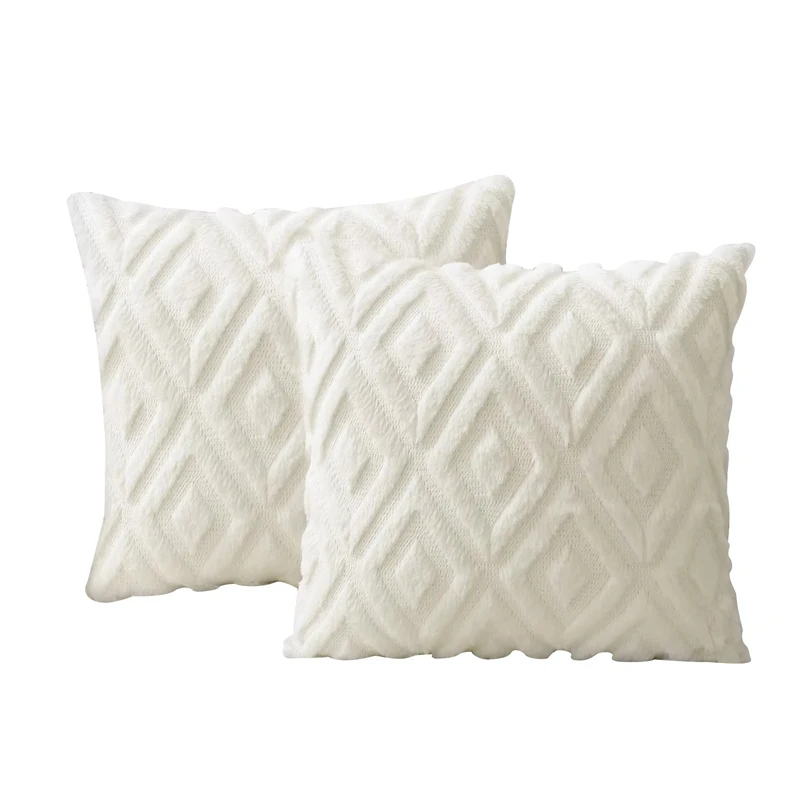 Homaxy โยนหมอนสําหรับเตียงโซฟาหมอนห้องนั่งเล่นเบาะรองนั่ง Plush Sleeping ปลอกหมอนผ้าฝ้ายผ้าลินิน Home Decor