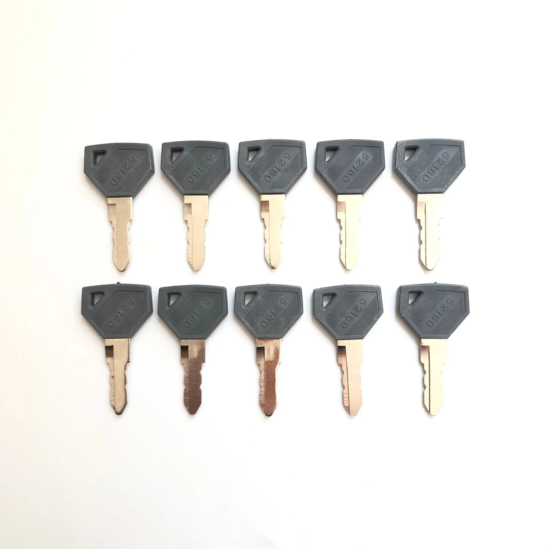 10PCS 52160 Ignition Key 198360-52160 for Yanmar Machines Excavator Grader Dozer SC2400 SC2450 EX2900 John Deere Tractor