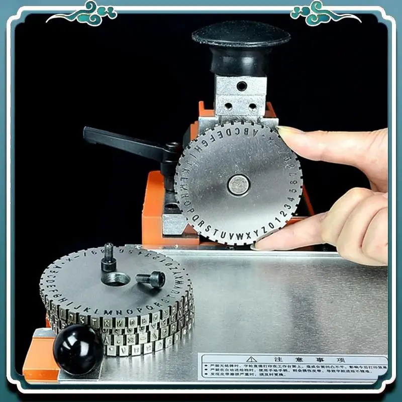 Premium Manual Marking Steel Stamp Wheel Accessories For Nameplate Metal Label Stamping Printer Machine