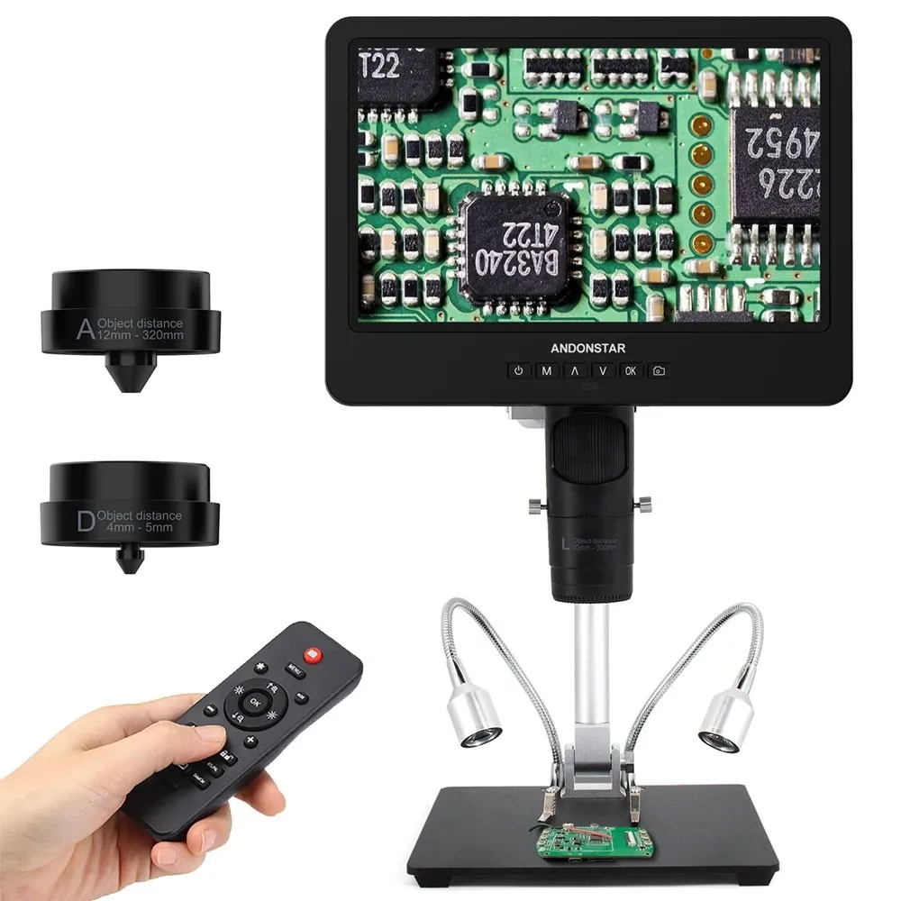 Andonstar-trinocular Hdmi-compatível Microscópio Digital Ad249s-m 10-polegada Tela Pcb Reparação e Manutenção Maxgeek Andonstar