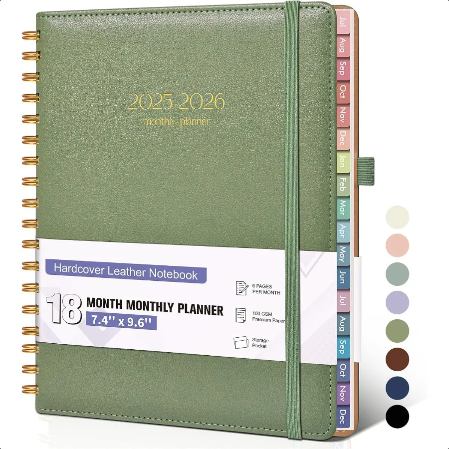 

Monthly Planner 20252026 18 Months Academic Calendar Planner from July 2025 December 2026 7.4'' x 9.6'' Monthly Planner with Ta