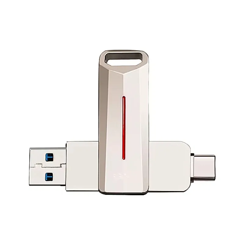 

2 In 1Solid State Pen Drive 128GB 64GB Metal Type C Swivel U Disk Smartphone 256GB Pendrive OTG 2.0 USB Flash Drive