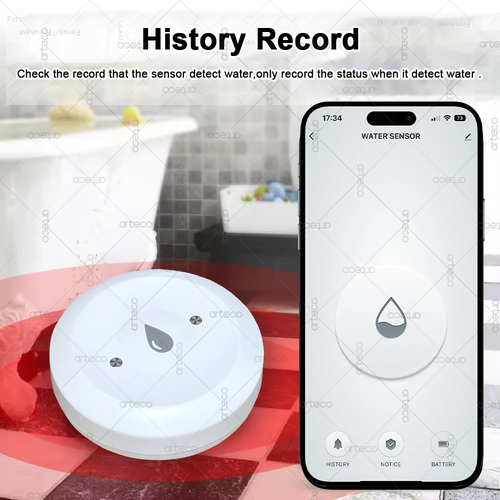 Умный датчик воды Zigbee, детектор утечки воды, приложение, удаленный мониторинг, нужен шлюз, поддержка домашнего помощника Zigbee2mqtt