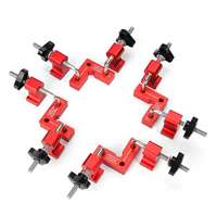 FONSON 4 Set Mini Woodworking Right Angle Positioning Clamp 90 Degree Precision Clamping Square Carpenter Square Clips