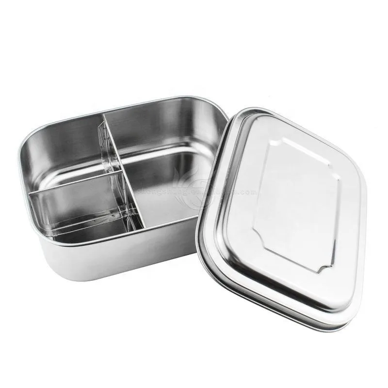 

304 food grade stainless steel bento box lunch box, suitable for stainless steel bento