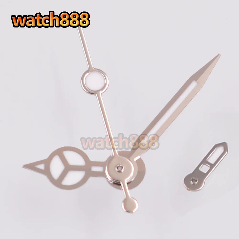 Watch888 NH39 Green luminous Silver Watch hands Fit NH39 Movement Watch parts ladies Watch hands