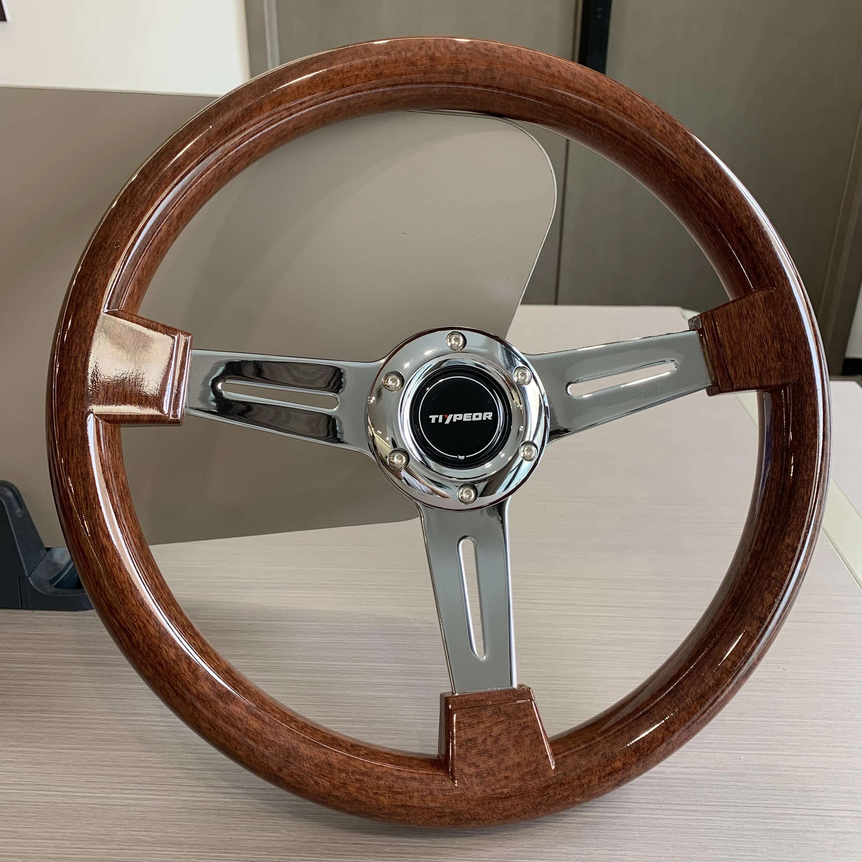 

TIYPEOR Retro-style 350mm 14 inch modified sports racing steering wheel