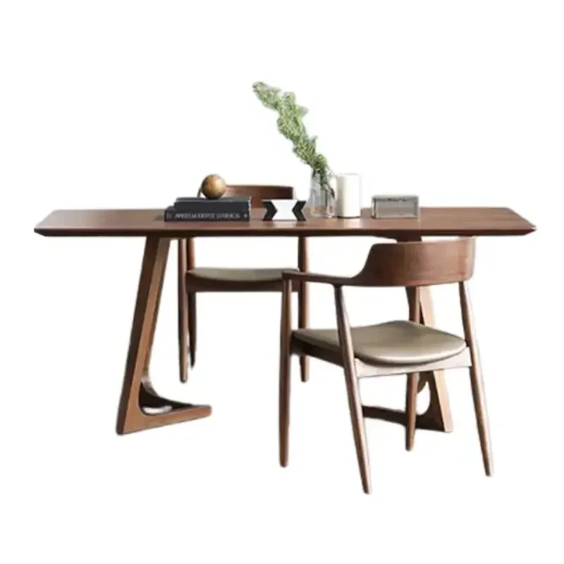 Mesa De comedor De lujo con diseño De madera, mueble nórdico moderno, resistente al agua