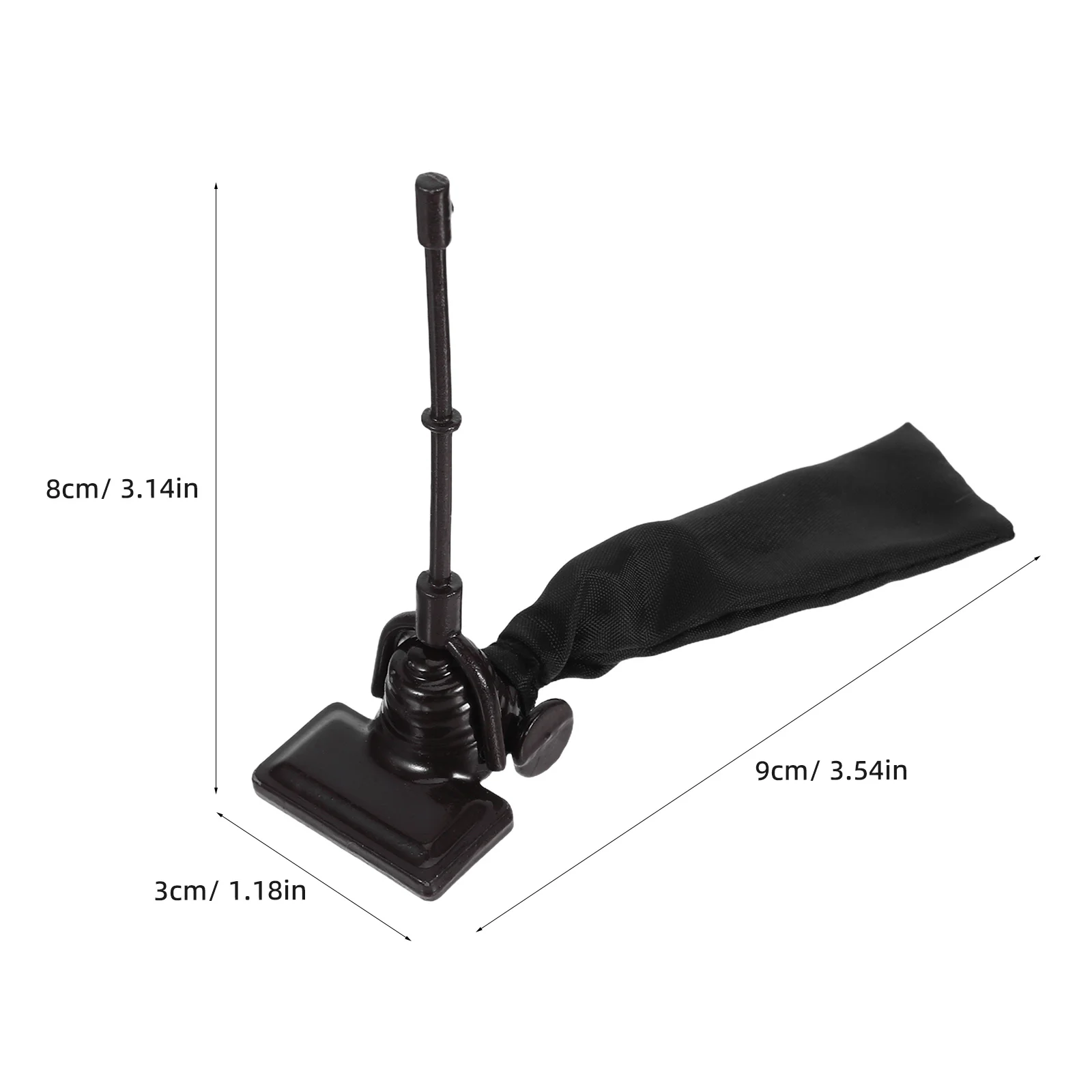 مكنسة كهربائية مصغرة بمقياس 1:12، تصميم قماش حديد مدمج لملحقات بيت الدمى، مجموعة تنظيف صغيرة للأطفال #5