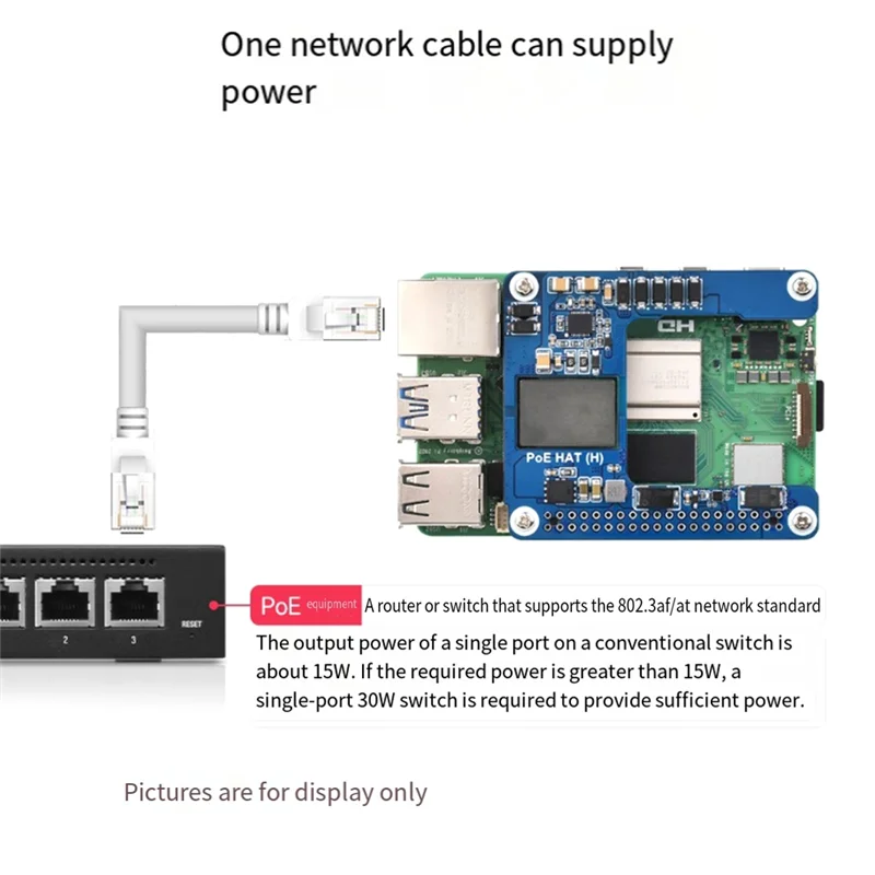 

Superb For Raspberry Pi 5/CM5 Poe HAT Power Over Ethernet HAT(H) 5V 5A Support 802.3Af/At Poe Expansion Board For RPI 5/CM5