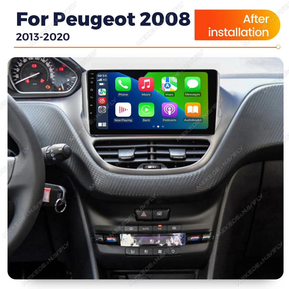 Android 14 Head Unit Autoradio Carplay 2 Din Car Radio Multimedia Stereo Navigation player For Peugeot 2008 208 Series 2013-2020