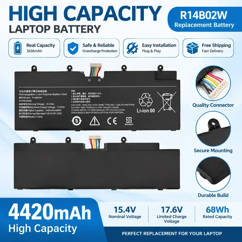 R14B02W battery For Xiaomi RedmiBook Pro 14 XMA2006-AJ/BJ/DJ