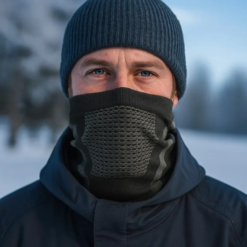 Scaldacollo invernale Maschera per sci Corsa Ciclismo Escursionismo Sport all'aria aperta Sciarpa antivento Copricapo in morbido pile per uomo Donna