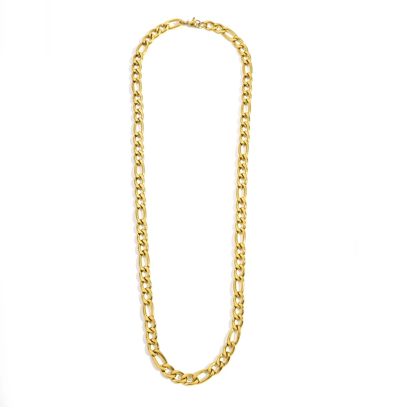 HIYEE 3MM-9MM Basic Punk 3:1NK Stainless Steel Cuban Curb Link Chain Necklace For Men 3 Color Male Neck Jewelry Accessories