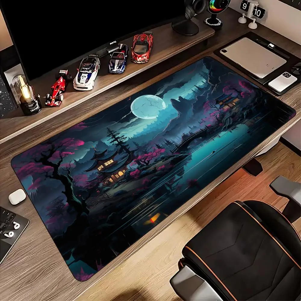 غسل الحبر المناظر الطبيعية ماوس الوسادة حصيرة مكتبية حصير الألعاب المطاط المضادة للانزلاق قاعدة ملحقات الكمبيوتر لوحة المفاتيح تمديد ماوس الماوس البساط