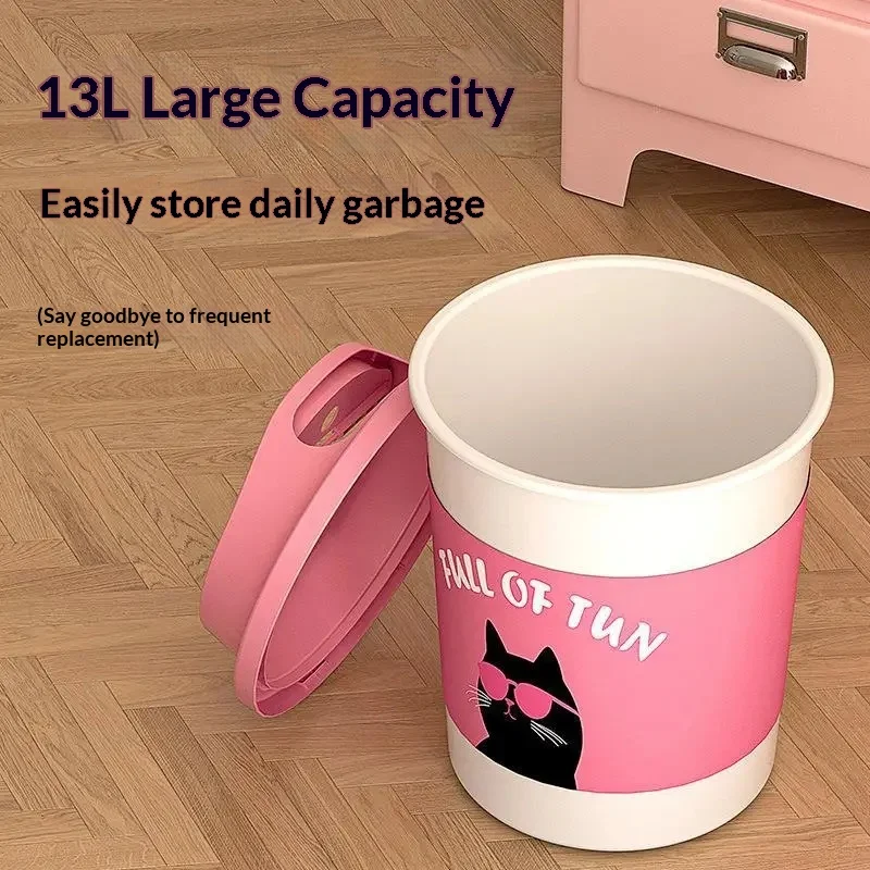 

New 2025 Household Luxury Creative Storage Coffee Cup Trash Can for Bedroom And Living Room Decorative Waste Bin