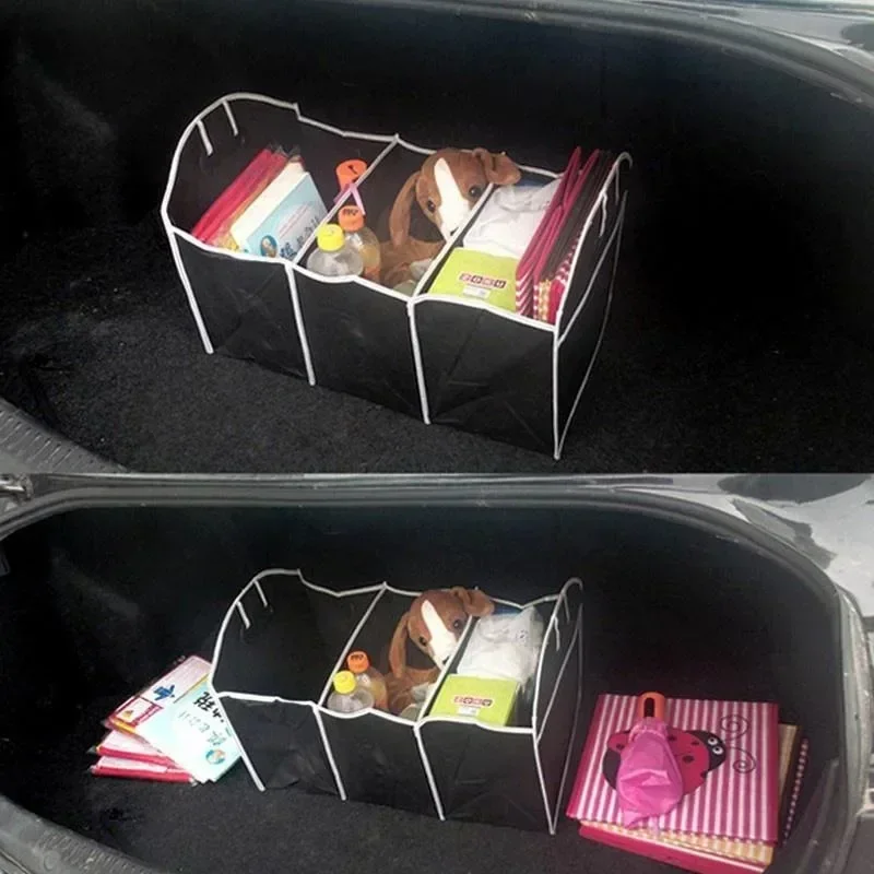 

Foldable Car Trunk Organizer - Car Storage Box,Toys Food Storage Container Bags,Auto Organizer,Car Accessories,Car Trunk Storage