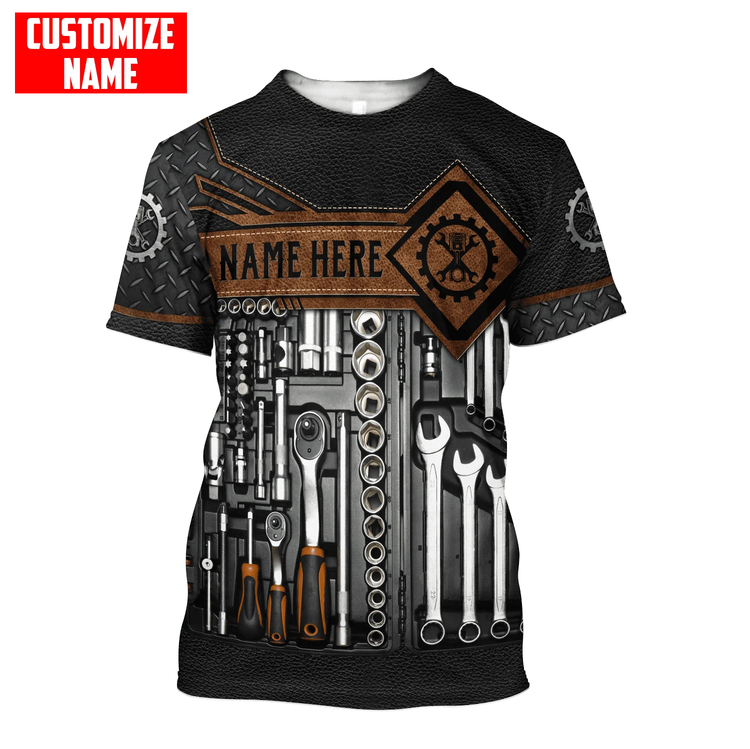 2022 summer Fashion mens t shirt Personalized Name Mechanic 3D All over Printed Unisex Tshirt street Casual sports T-shirt DW47