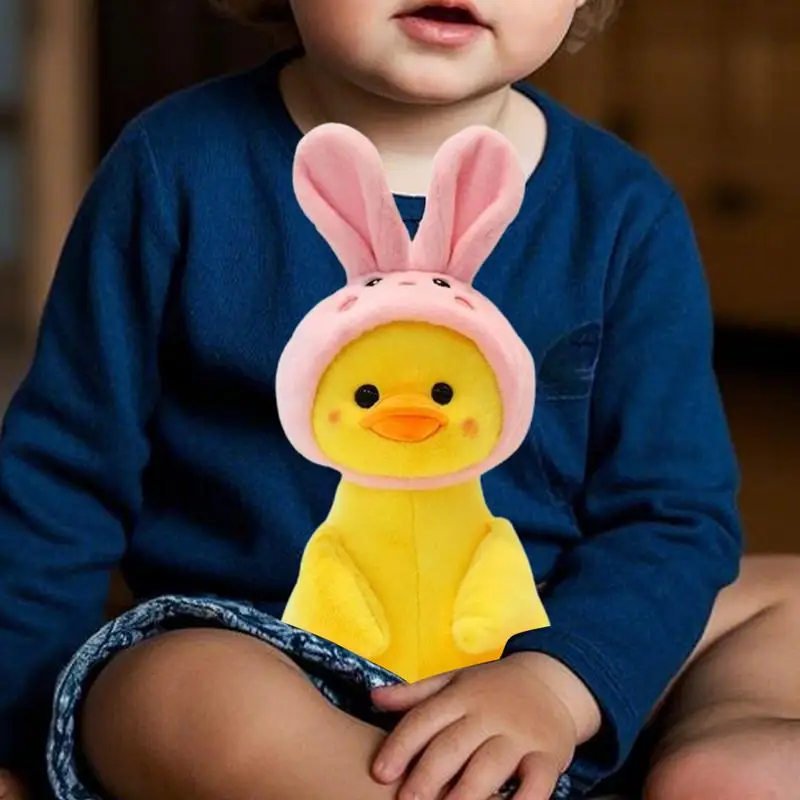 بطة خانق 9.84 بوصة محشوة دمية بطة مع القبعات الديكور الاشياء لعبة رمي وسادة وسائد أريكة الطفل النوم الأصدقاء للجميع #4