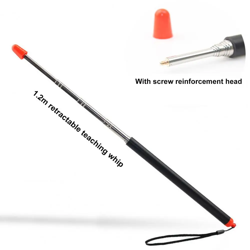 Professional Torch Blackboard Pen Felt Head Stainless Steel Telescopic Teacher Pointer 1/1.2 M Drop Shipping