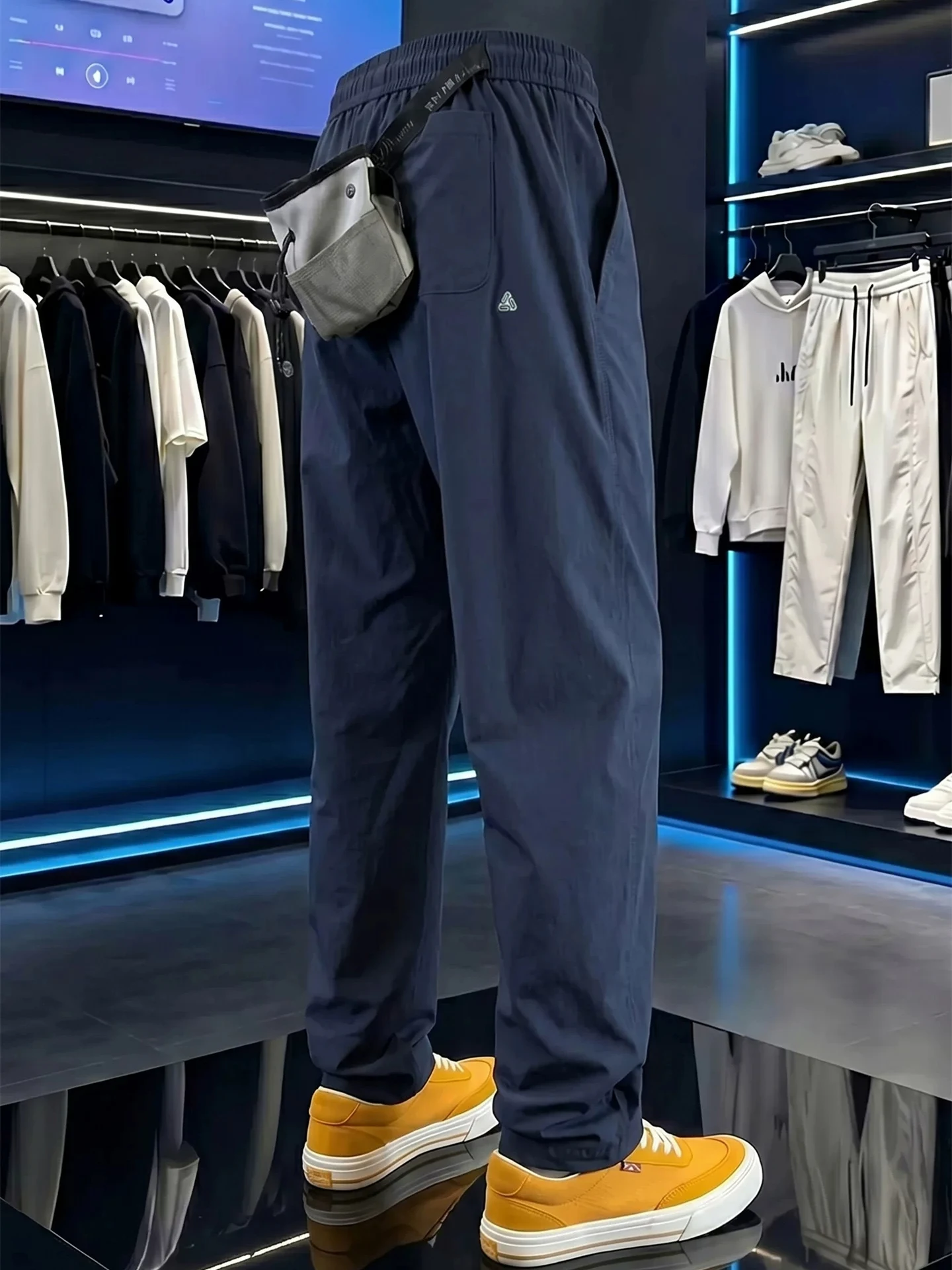 Quick Dry Climbing Trousers Ice Skin Cool Sensation Lightweight Summer Men's Casual Pants Breathable Comfortable Workwear