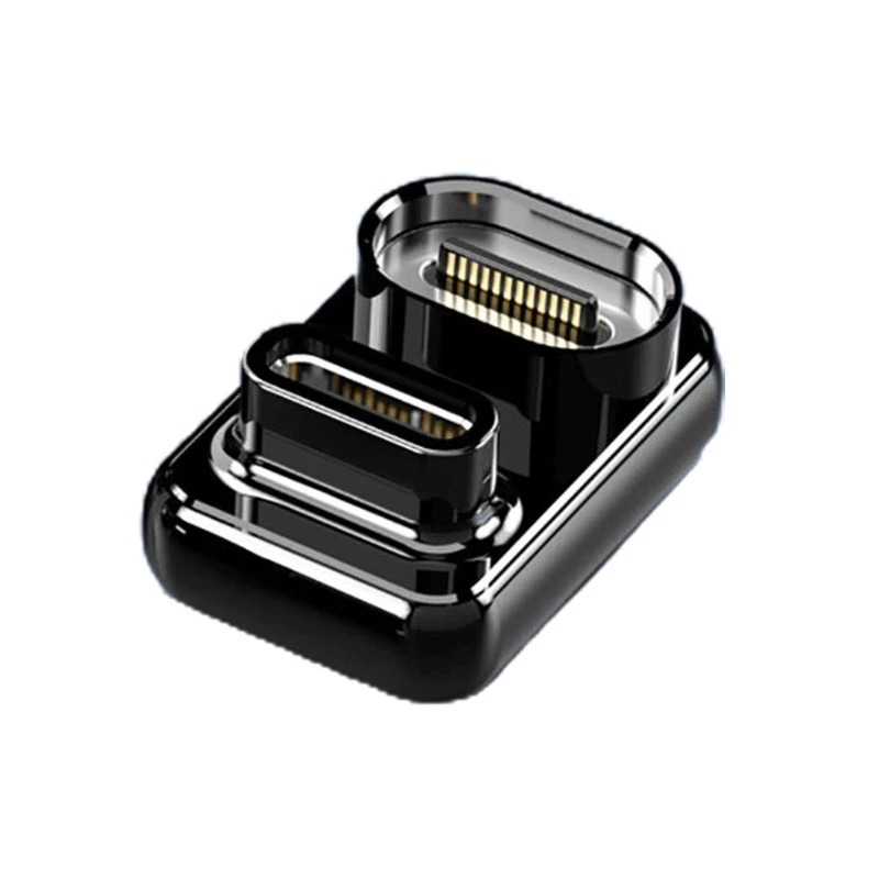 محول USB C عالي السرعة مع محول مغناطيسي للشحن السريع 140 وات، اتصال مغناطيسي لإخراج الفيديو 8K للهاتف المحمول