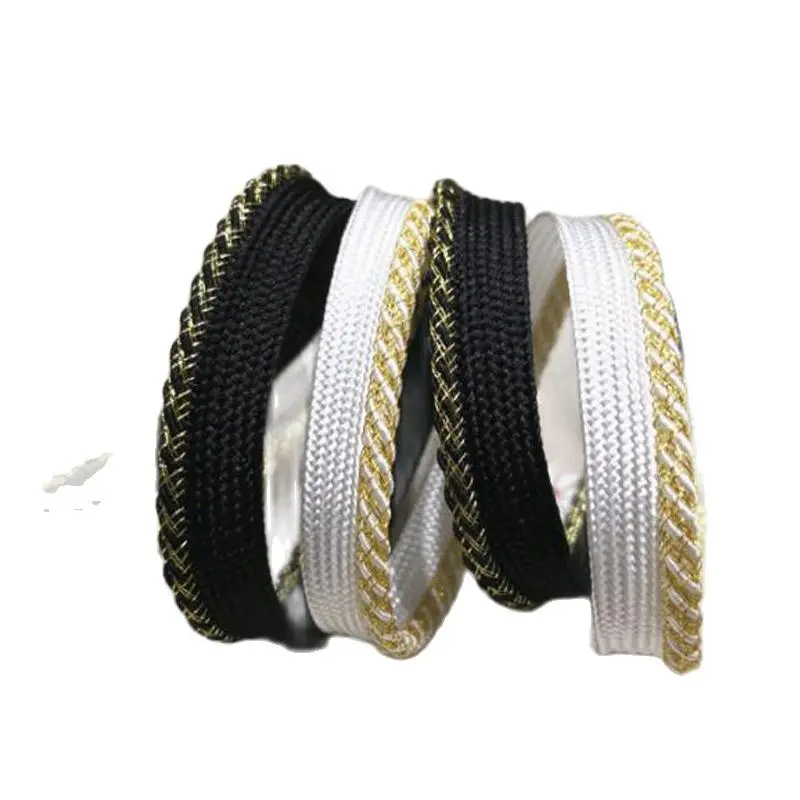 Wholesale 10mm Knitting Mixed Color Glitter Reflective Piping Band DIY Sofa Pillow Curtain Lace Piping Rope Edging Strip