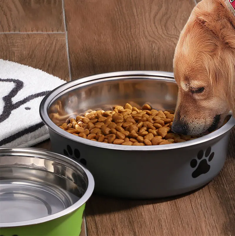 Hundenapf mit rutschfester Gummibasis und Trinknapf für kleine Katzen und Hunde, Edelstahl-Futternapf für Haustiere – Detail 11