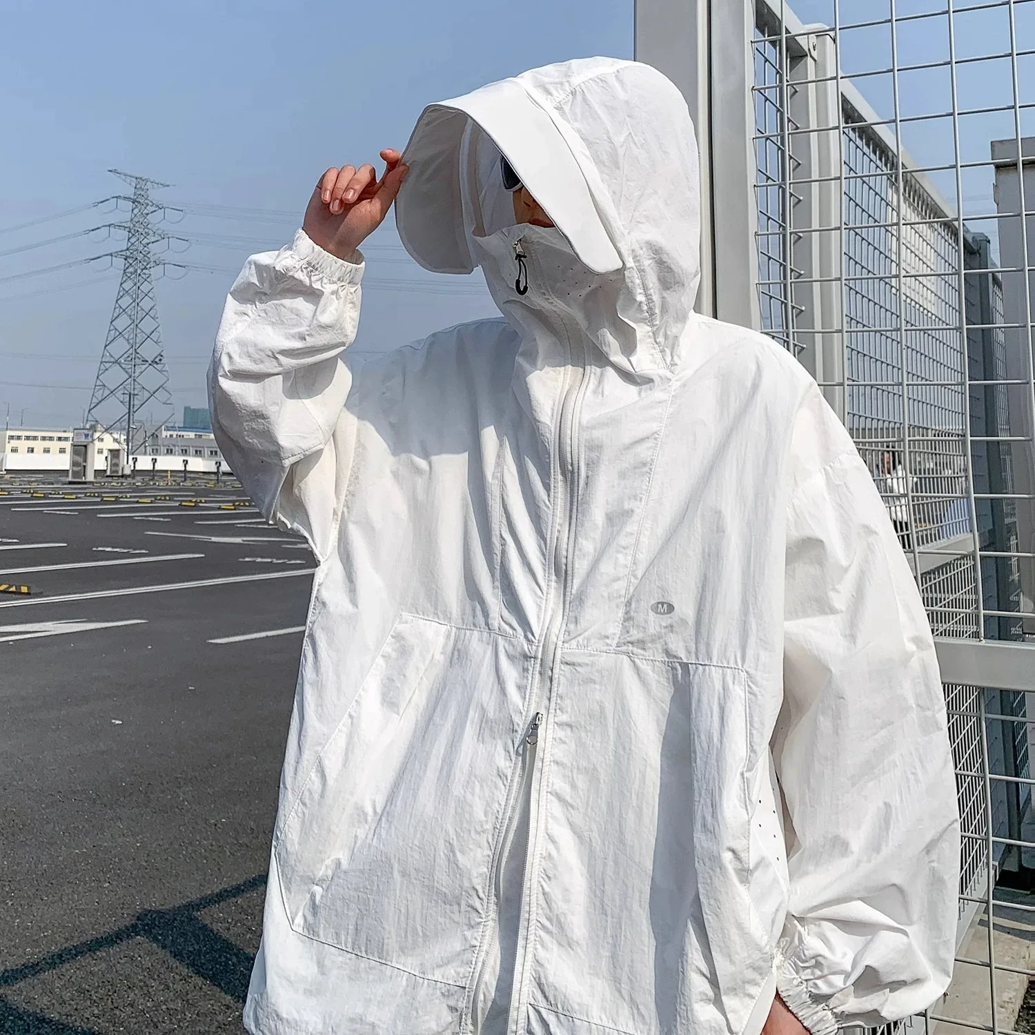 

Men's Outdoor Ice Silk Qui Dry Lightweight Summer UV Protection Clothing 2025 New Sle Loose Fit Long Sve Hoodie