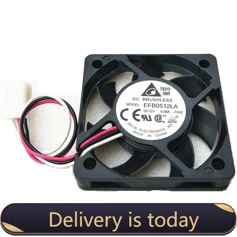 Absolutly New Delta EFB0512LA 5010 50MM 50*50*10MM Fan For Graphics Card North and South Bridge Chip Cooling Fan 12V 0.08A  3PIN