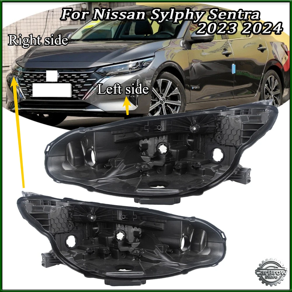 

Headlight Rear Shell Replace For Nissan Sylphy Sentra 2023 2024 Headlamp Base Headlight House Black rear shell
