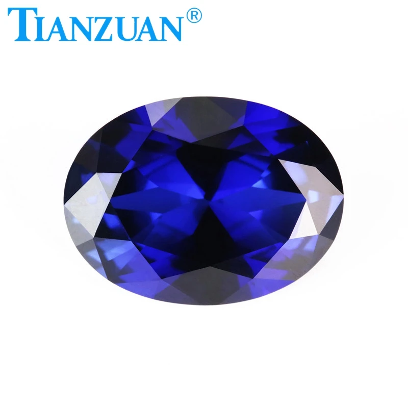 

Oval Shape Diamond Cut Sapphire Stone Artificial Corundum Clear Loose Stone for Jewelry Making DIY Material