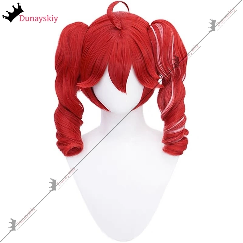 Anime Kasane Plafond Teto Cosplay Kostuums Vrouwen Rode Paardenstaart Pruik Hoge Hittebestendige Haar Teto Rollenspel Pruik Lang Krullend haar