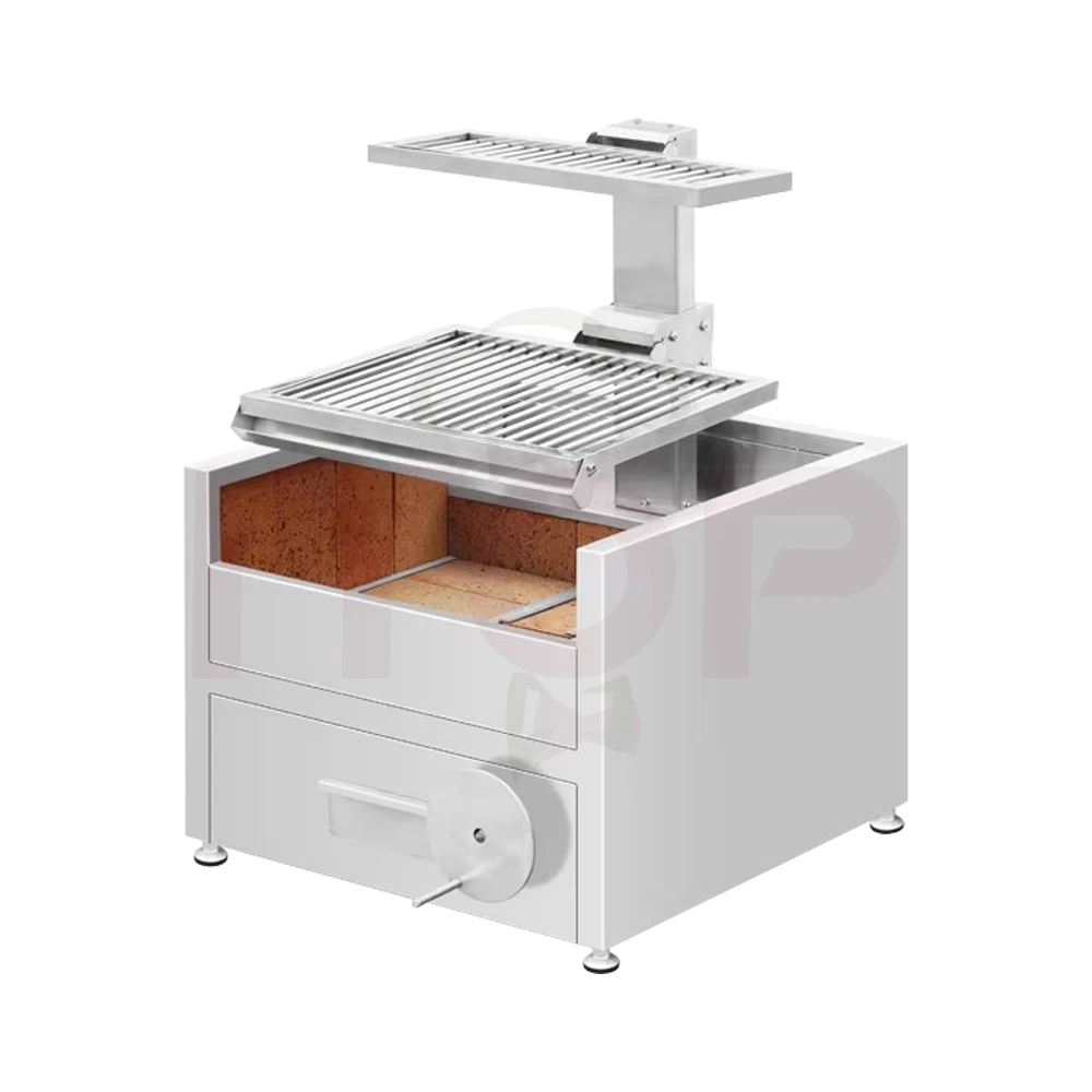 

Угольный гриль из нержавеющей стали для столешницы, регулируемый по высоте, аргентинский гриль