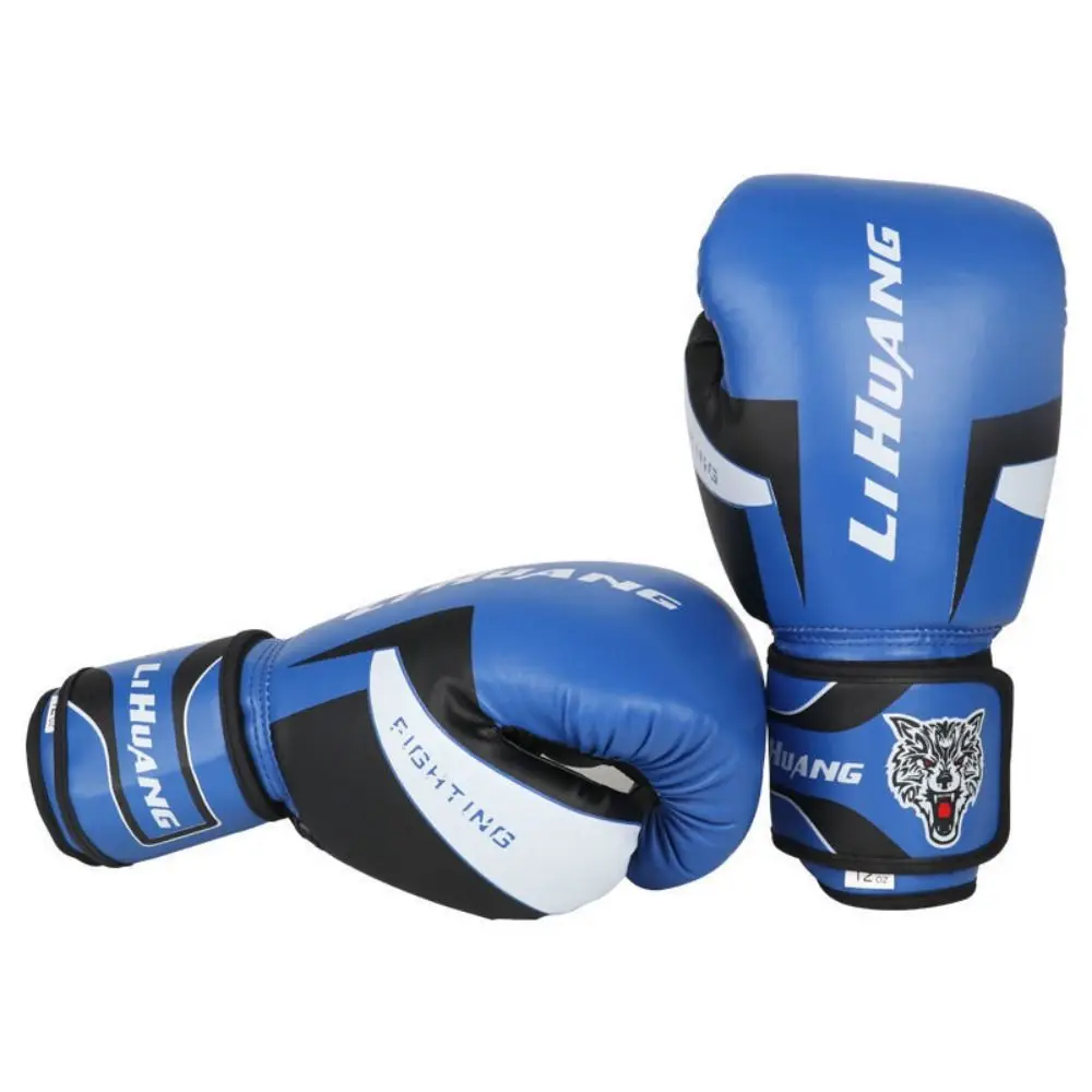 1 Pair of PU Leather Boxing Gloves Breathable Holes Protecting Hands Training Gloves Comfortable Good Toughness Punching Gloves