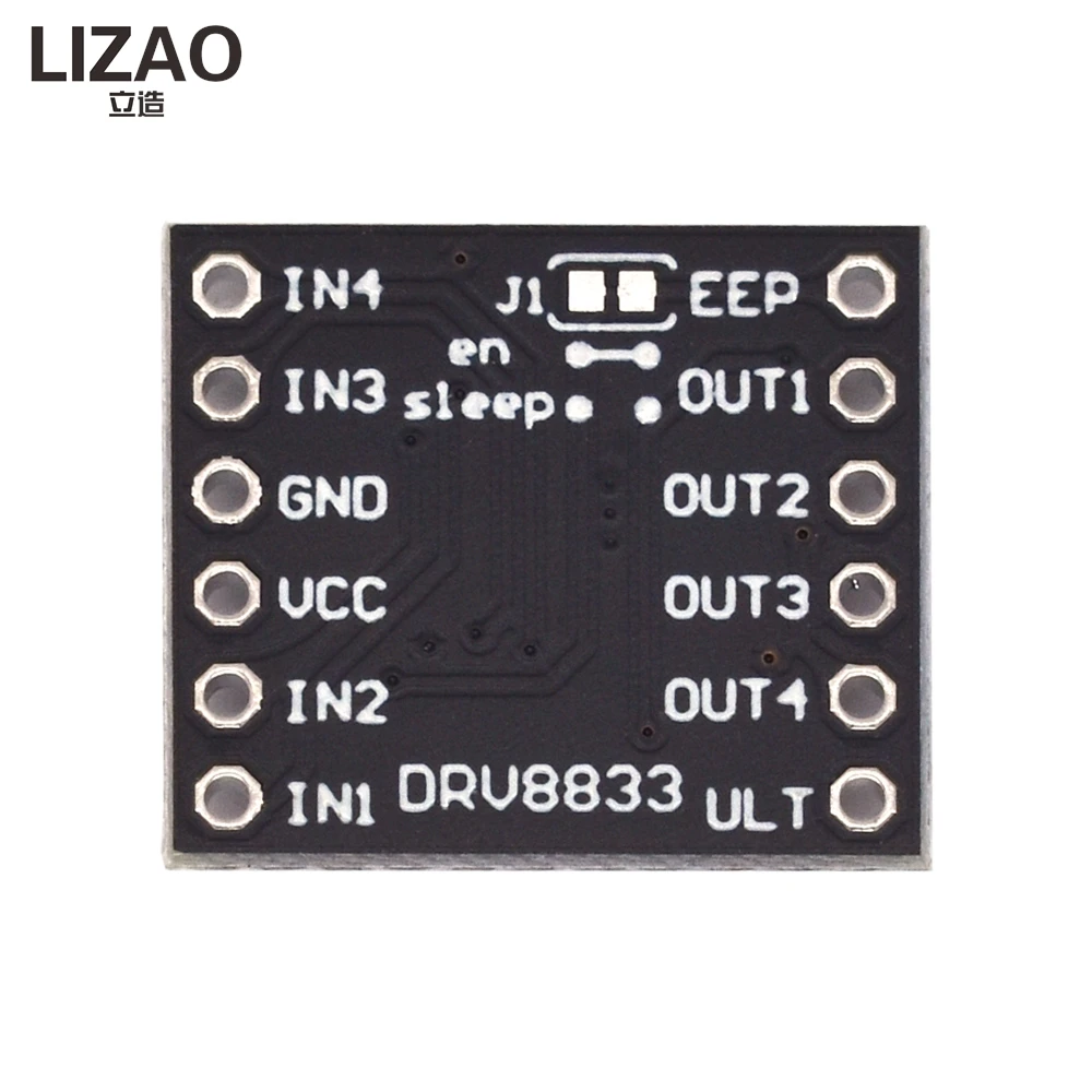 LIZAO DRV8833 2 Channel DC Motor Driver Module, 3V-10V 1.5A H-Bridge Step Motor Control Board for DIY Project