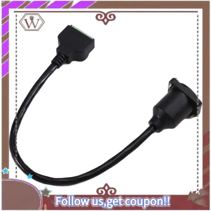 كابل إيثرنت ABBG-D من النوع 8P8C RJ45 مع حامل لوحة أنثى إلى كتلة طرفية زنبركية