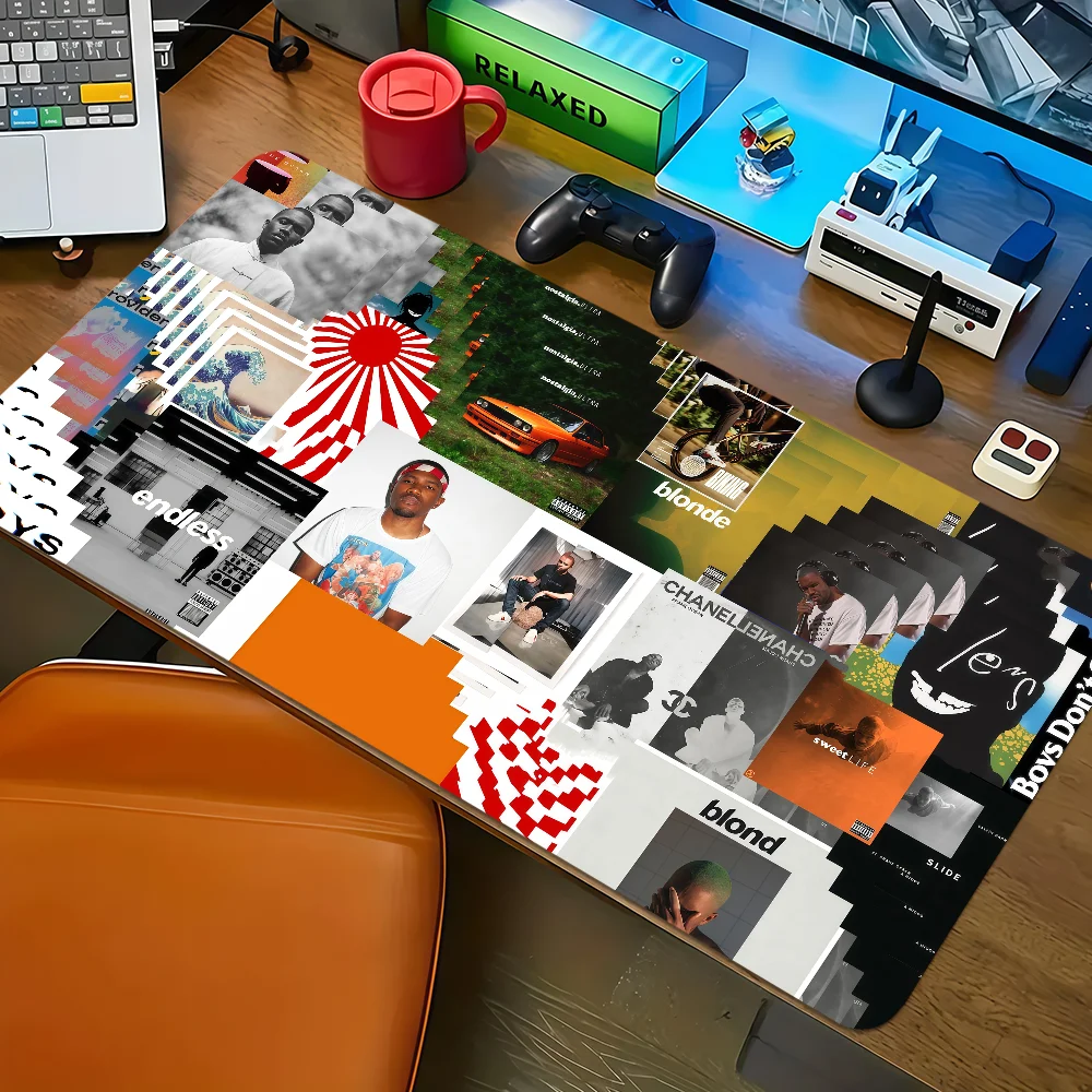 Singer F-Frank Ocean Blonde Mouse Pad Large Non-slip Lockedge Desktop Computer Desk Mat Keyboard MousePad Office Student
