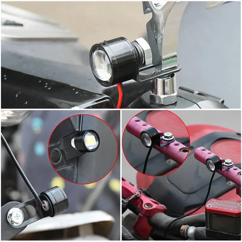 2×motorcycle Eagle eye lamp signal Driving lights Headlights Fog lamp Auxiliary lights warning Tail lights indicate beacon bulb